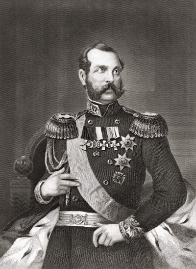 Portrét Alexandra II Nikolajeviče (1818 - 1881), císaře Ruska. od Unknown artist