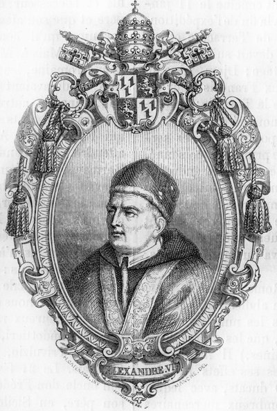 Portrét Alexandra VI. (1431-1503). od Unknown artist