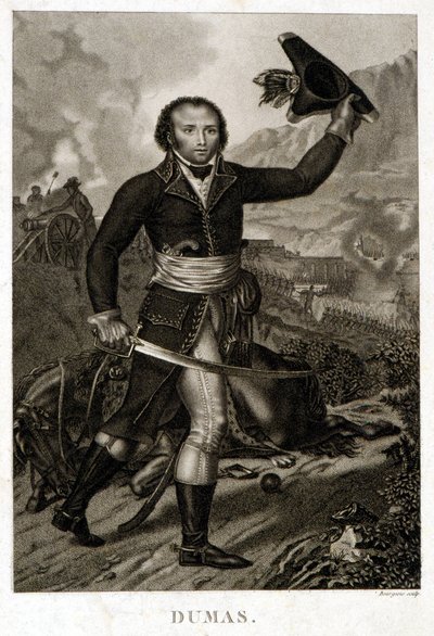 Portrét Alexandra Davyho Dumase (1762-1806), otce Alexandra Dumase otce od Unknown artist