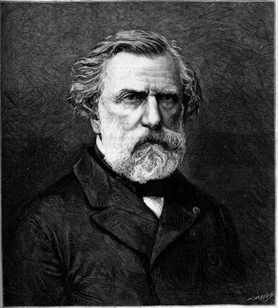Portrét Ambroise Thomase (1811-1896), francouzského skladatele. Rytina v „“ Le Monde Illustré““ č. 1308 z 22. dubna 1882. od Unknown artist