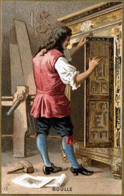Portrét André Charles Boulle (1642 - 1732) francouzský truhlář. Chromolitografie 19. století. od Unknown artist