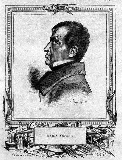 Portrét Andre Marie Ampere (1775 - 1836) francouzský fyzik. od Unknown artist