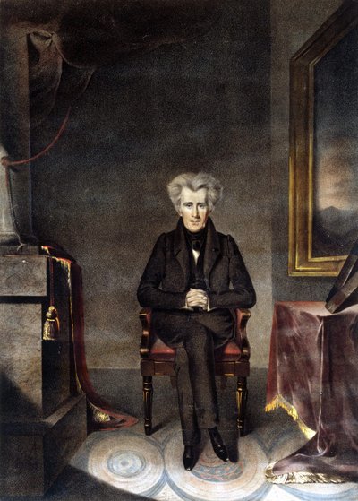 Portrét Andrewa Jacksona (1767 - 1845) amerického státníka. od Unknown artist