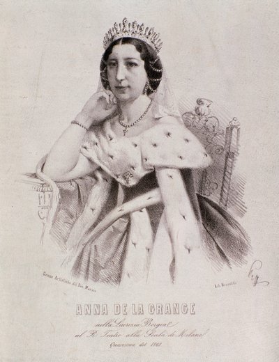 Portrét Anny de la Grange v Lucrezia Borgia (rytina od Unknown artist
