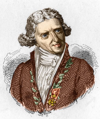Portrét Antoina Augustina Parmentiera (1737 - 1813), francouzského vojenského lékárníka a agronoma. Rytina z roku 1845. od Unknown artist