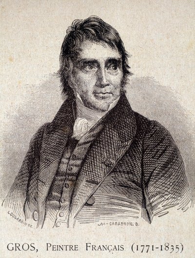 Portrét Antoine Jean Gros, francouzský malíř (1771-1835) - v „Les Contemporains“, n. d. konec 19. století (rytina) od Unknown artist