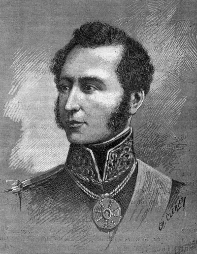 Portrét Antonia Jose de Sucre (1795-1830) - vůdce venezuelské nezávislosti - rytina od Unknown artist