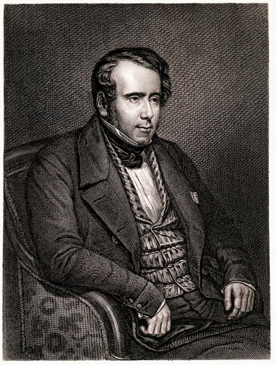 Portrét Augustina Thierryho, francouzského historika (rytina od Unknown artist