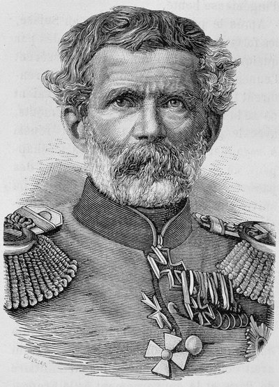 Portrét barona von Manteuffela. Rytina konce 19. století v „Histoire de France““ od H. Martina. od Unknown artist