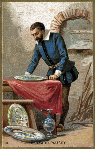 Portrét Bernarda Palissyho (1510 - 1589). Chromolitografie konce 19. století. od Unknown artist