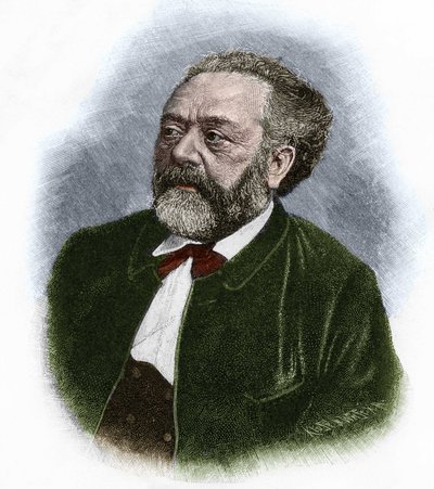 Portrét Bertholda Auerbacha (1812-1882), německého spisovatele. od Unknown artist