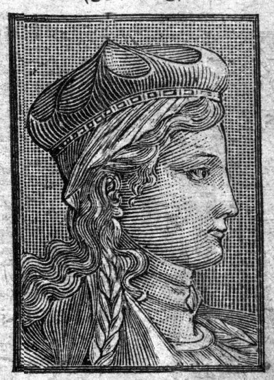 Portrét Brunehauta (nebo Brunehildy) (asi 534 až 613) manželky Sigeberta I. od Unknown artist