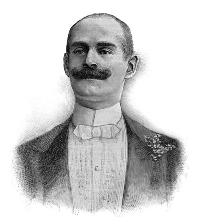 Portrét Camille Perier (Kam-Hil) (Kam Hil) (1856-1935) anglický kabaretiér a zpěvák - Rytina 1882 od Unknown artist
