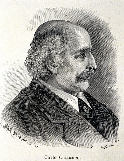 Portrét Carla Cattanea (1801-1869) od Unknown artist