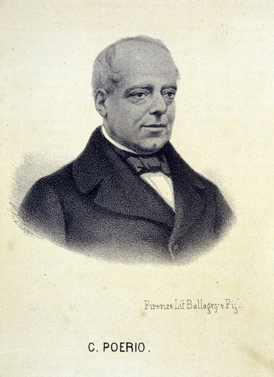 Portrét Carla Poeria (1803 - 1867), italského revolucionáře. od Unknown artist