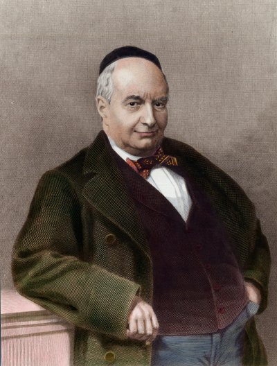Portrét Charlese Auguste Sainte Beuvea (1804-1869), francouzského spisovatele. Rytina 19. století. Soukromá sbírka. od Unknown artist