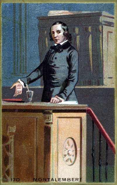 Portrét Charlese Forbese, hraběte z Montalembertu (1810 - 1870), francouzského novináře a politika. Chromolitografie konce 19. století. od Unknown artist