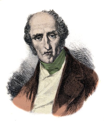 Portrét Charlese Fouriera (1772 - 1837), francouzského socialistického teoretika. Rytina 19. století. od Unknown artist