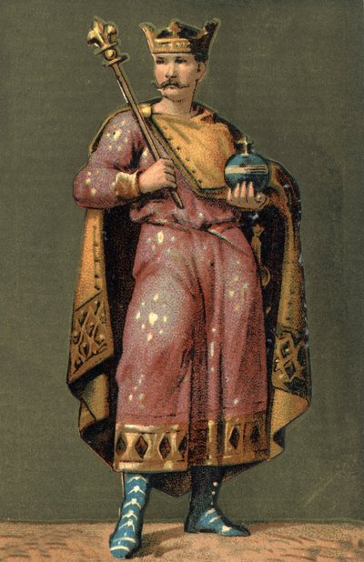 Portrét Karla II. Holohlavého (823 - 877), francouzského krále. od Unknown artist