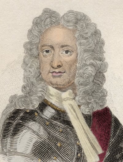 Portrét Charlese Mordaunta (asi 1658-1735), 3. hraběte z Peterborough a 1. hraběte z Monmouthu, anglického diplomata a vojáka. Rytina 19. století. od Unknown artist