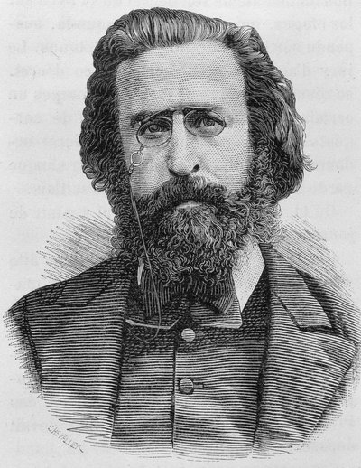 Portrét Charlese Théophile Ferrého (1845 - 1871). Rytina konce 19. století v „Histoire de France““ od H. Martina. od Unknown artist