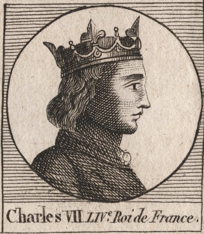 Portrét Karla VII. (1403-1461) francouzského krále - KAREL VII. (1403-1461) francouzský král od Unknown artist