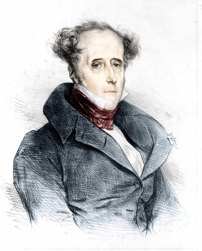 Portrét Chateaubrianda od Devérie - v novinách “” L