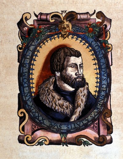 Portrét Conrada Gesnera (1516 - 1565) Curyšský lékař podle Historia Animalium od Conrada Gesnera, Tiguri 1560. Biblioteca Nazionale Braidense. Milán od Unknown artist