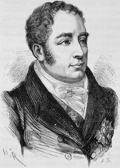 Portrét hraběte Pierra Bruna Daru (1767 - 1829). Rytina konce 19. století v „Histoire de France““ od H. Martina. od Unknown artist