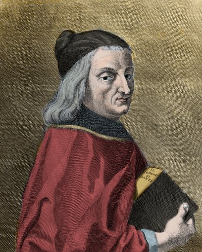 Portrét Cristofora Landina (1424-1498), italského humanisty od Unknown artist