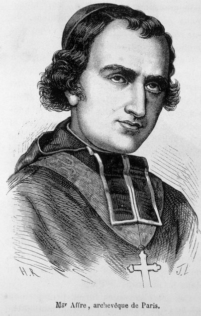 Portrét Denys Auguste Affre (1793-1848), archaický z Paříže. od Unknown artist