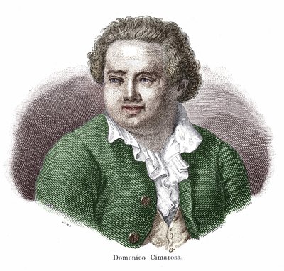 Portrét Domenica Cimarosa (1749-1801), italského skladatele. od Unknown artist