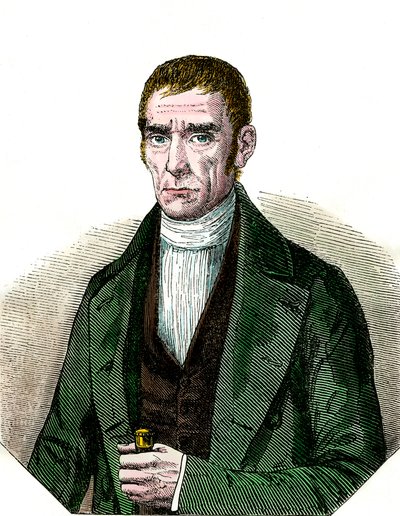 Portrét Dona Joaquima Suarese (1781-1868) prezidenta Uruguayské republiky. Rytina 19. století. Coll. Vypnuto. od Unknown artist