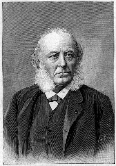 Portrét Dr. Aristida Verneuila (1823-1895), francouzského chirurga, člena Akademie věd a Akademie medicíny. Rytina v „“ La Nature: revue des sciences et de leurs applications aux arts et a l