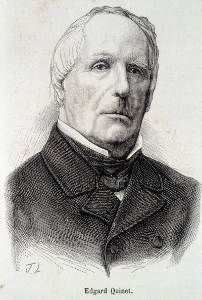 Portrét Edgara (Edgarda) Quineta, francouzský historik (1803 - 1875) od Unknown artist