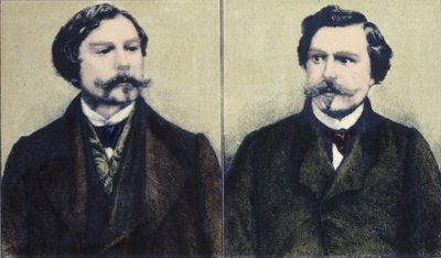Portrét spisovatelů bratrů Edmonda Goncourta (1822-1896) a Julese Goncourta (1830-1870). od Unknown artist