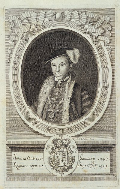 Portrét Edwarda VI. v "Historie reformace anglikánské církve...", Ženeva od Unknown artist