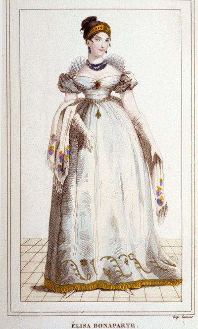 Portrét Elisy Bonaparte (Maria Anna dit Eliza od Unknown artist