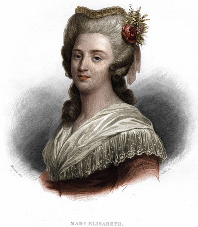 Portrét Elisabeth Filipínské Marie Hélène z Francie, známé jako „“ Madame Elisabeth“, sestra krále Ludvíka XVI. (1764-1794) od Unknown artist