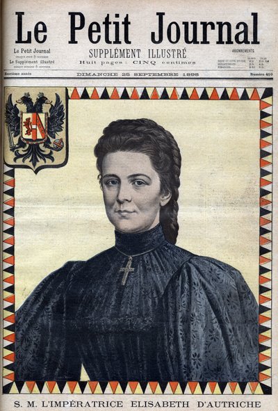 Portrét Alžběty Rakouské (Sissi) - v „“The Petity Journal““ z 25.9.1898 od Unknown artist