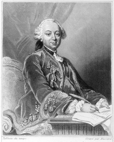 Portrét Etienna Françoise, vévody z Choiseul (1719 - 1785), francouzského politika - v „Histoire des Français“ od Lavallée, rytina, sd. od Unknown artist