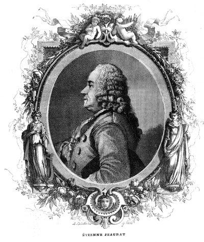 Portrét Etienna Jeaurata (1699-1789) francouzského malíře a karikaturisty. od Unknown artist