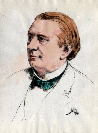 Portrét Eugene Labiche (1815-1888) spisovatel Rytina z 19. století Soukromá sbírka od Unknown artist