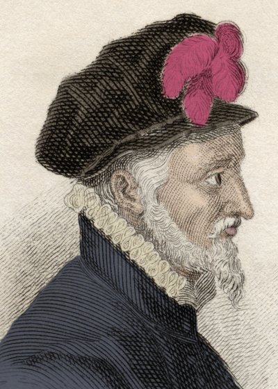 Portrét Fadrique Alvareze de Toledo y Enriquez de Guzman (1537-1583), zvaného Don Fadrique, čtvrtý vévoda z Alby, vévoda z Huescaru, markýz z Corie a velký velitel Řádu Calatravy. Rytina 19. století. od Unknown artist
