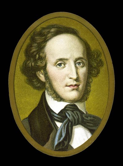 Portrét Félixe Mendelssohna - Bartholdyho (1809 - 1847) německý skladatel. od Unknown artist