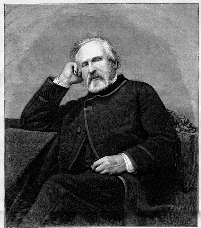 Portrét Francoise Auguste Biarda (1798-1882), francouzského malíře. Rytina v „“ Le Monde Illustré““ č. 1318 z 1. července 1882. od Unknown artist
