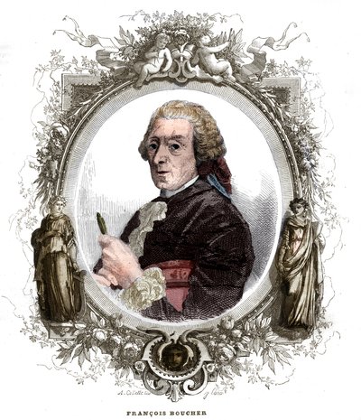 Portrét Francoise Bouchera (1703-1770), francouzského malíře. od Unknown artist