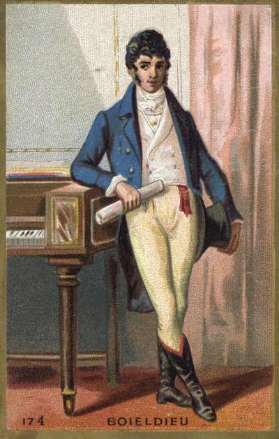 Portrét Françoise Adriena Boieldieu (1775 - 1834), francouzského skladatele. Chromolitografie konce 19. století. od Unknown artist