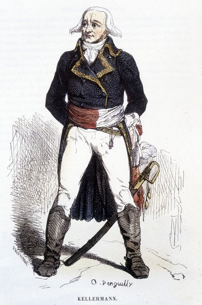 Portrét Françoise Christophe Kellermana - rytina od Unknown artist