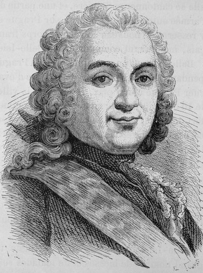 Portrét Françoise de Chevert (1695 - 1769). Rytina konce 19. století v „Histoire de France““ od H. Martina. od Unknown artist